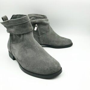 KOOLABURRA UGG Lorelei Cinder Gray Slouchy Suede Ankle Boots Booties Womens 5
